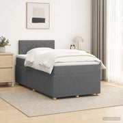 Letto box spring con materasso Grigio Scuro 120 x 200 cm 3451448