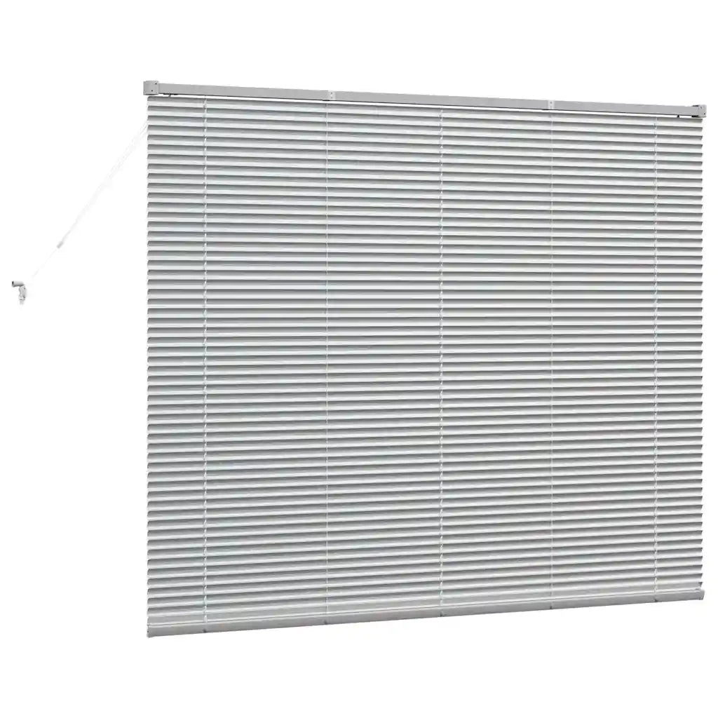 Tendaggi a Veneziana | Tenda a lamelle Argento 130 x 160 cm Alluminio