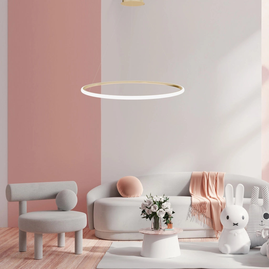 Lampada A Sospensione Lhj003-cp 100 Cm Oro