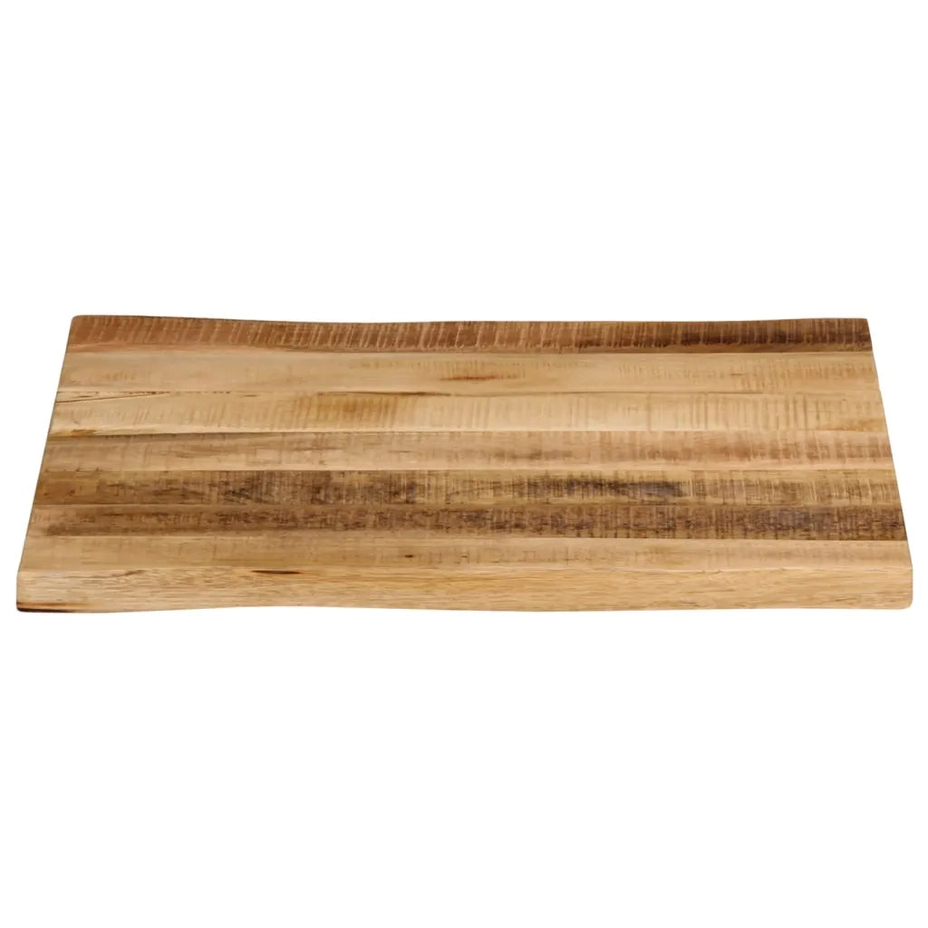 Piano Tavolo | Superficie Tavolo | Piano Scrivania Bordi Vivi 60x60x3,8cm Legno Massello Mango Grezzo
