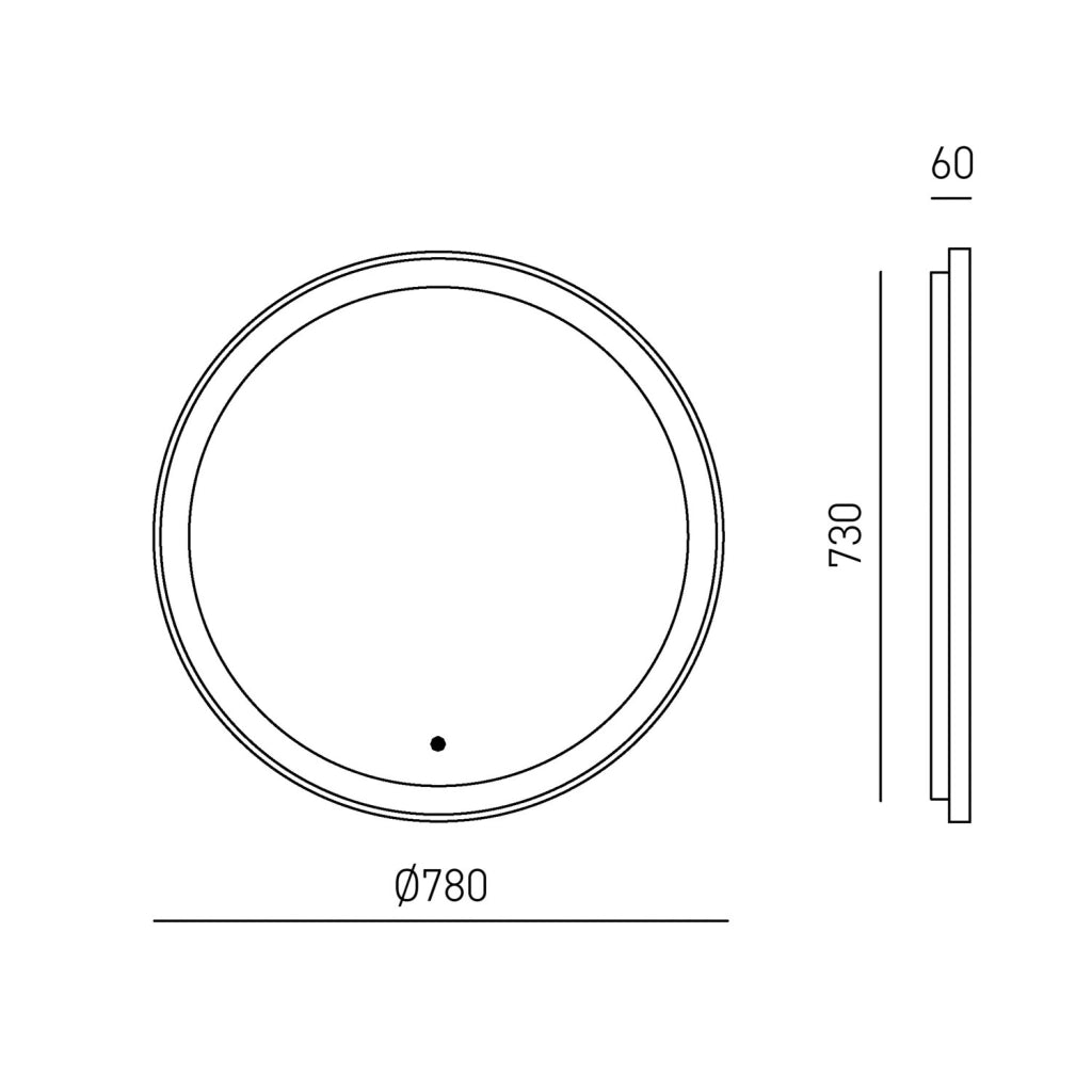 KRIZIA A/M - Applique Led 30W Dimmerabile con Specchio, Touch CCT 3000K-4000K, Antiappannamento, Finitura Terracotta - Gealuce