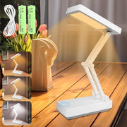 Lampada da Tavolo Pieghevole con Batteria da 3000 mAh e Controllo Tattile - Senza Fili e Regolabile con 3 Modalità di Luce per Camera da Letto, Studio, Lettura - Ricaricabile via USB e Portatile