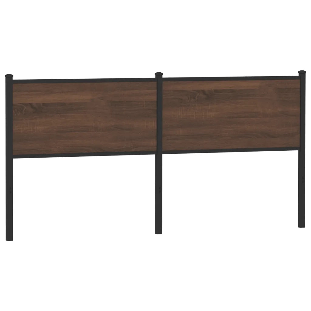 Testiera di Ricambio Rovere Marrone 180 cm in Legno Multistrato e Acciaio 4007801