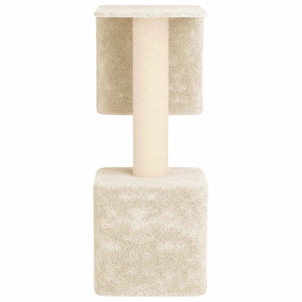 Albero per gatti con pali per graffiare in sisal Crema 114 cm 42033060