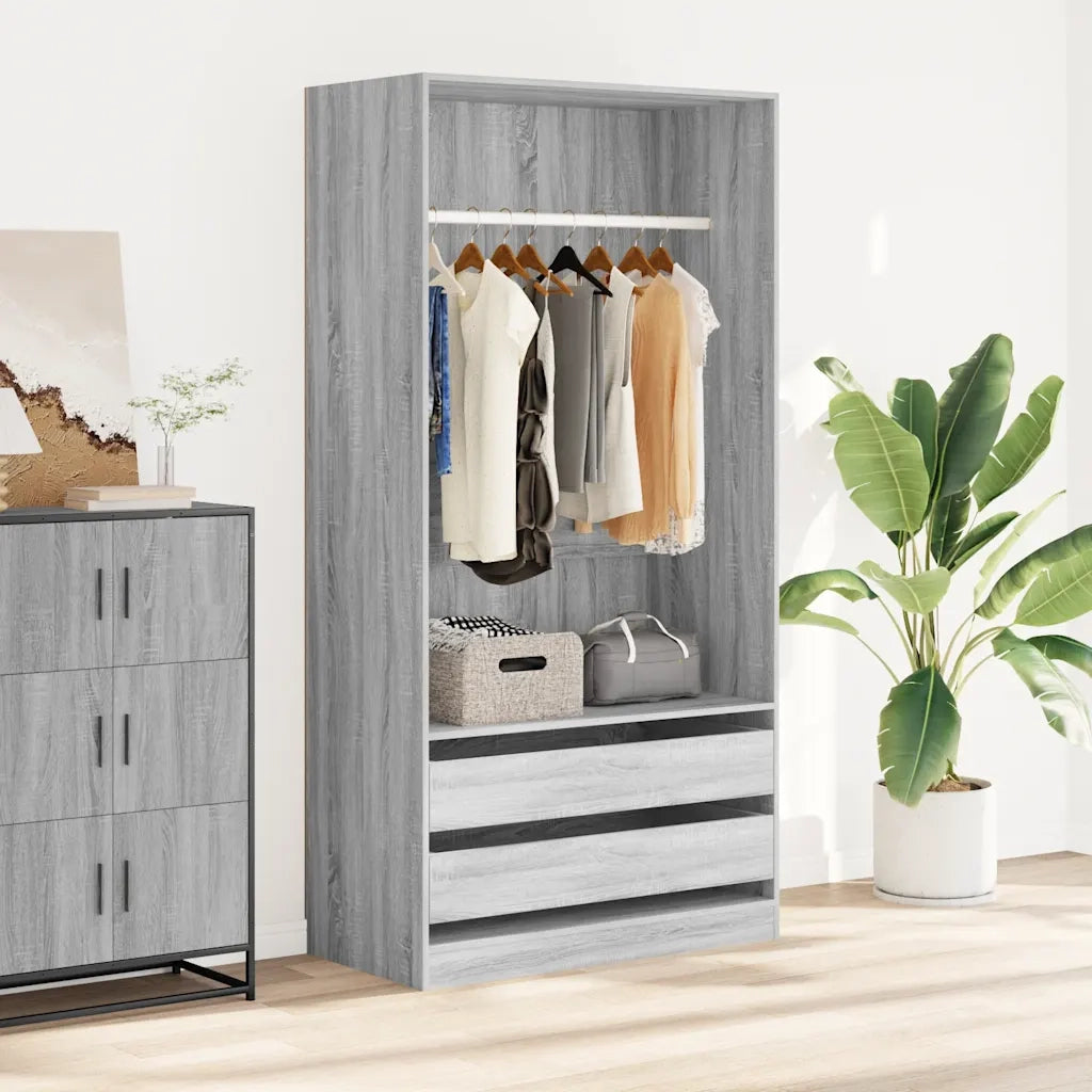 Armadio Grigio Sonoma 100x50x200 cm in Legno Multistrato CFW8474900