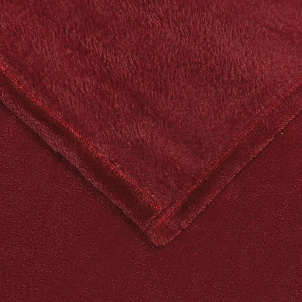 Coperte da Pile 6 pz Rosso Bordeaux 240 x 270 cm Panno