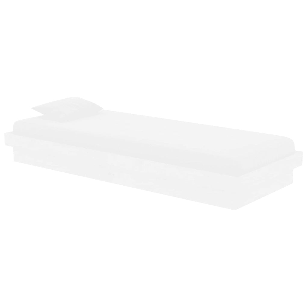 Giroletto-Struttura Letto Bianco in Legno Massello 75x190 cm Small Single 728562