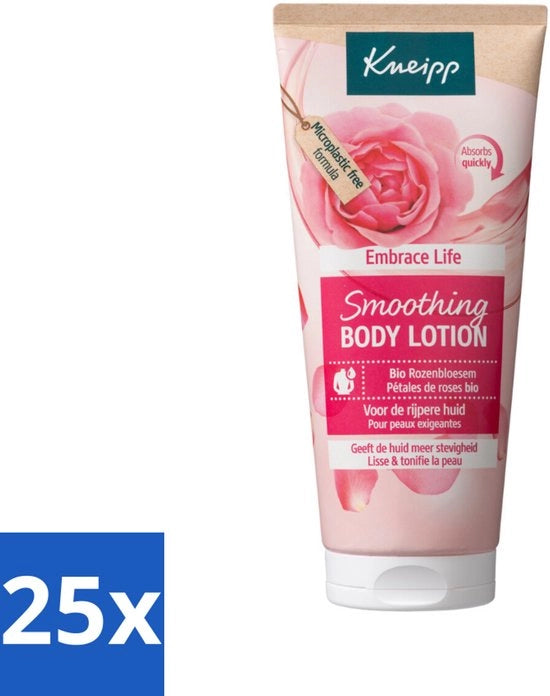Lattina per corpo - Embraccia la vita - Cura anti-invecchiamento - 200 ml - Confezione in bulk - 25 pezzi