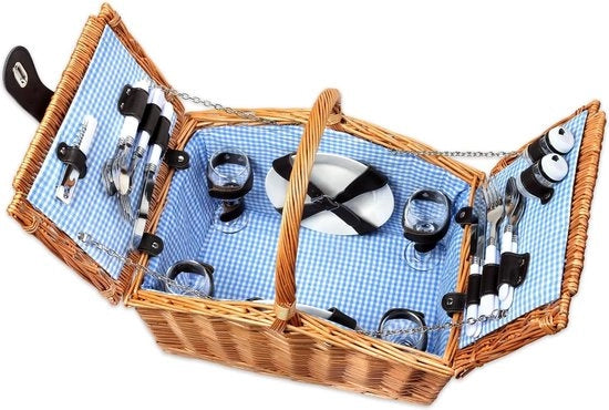 Borsa da picnic in rami per 4 persone con o senza manico - Dimensione della copertura: mit Henkel