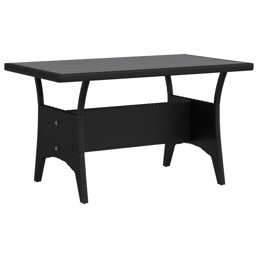 Set da pranzo per esterni 3 pz Nero e Bianco Crema polyrattan 3422258