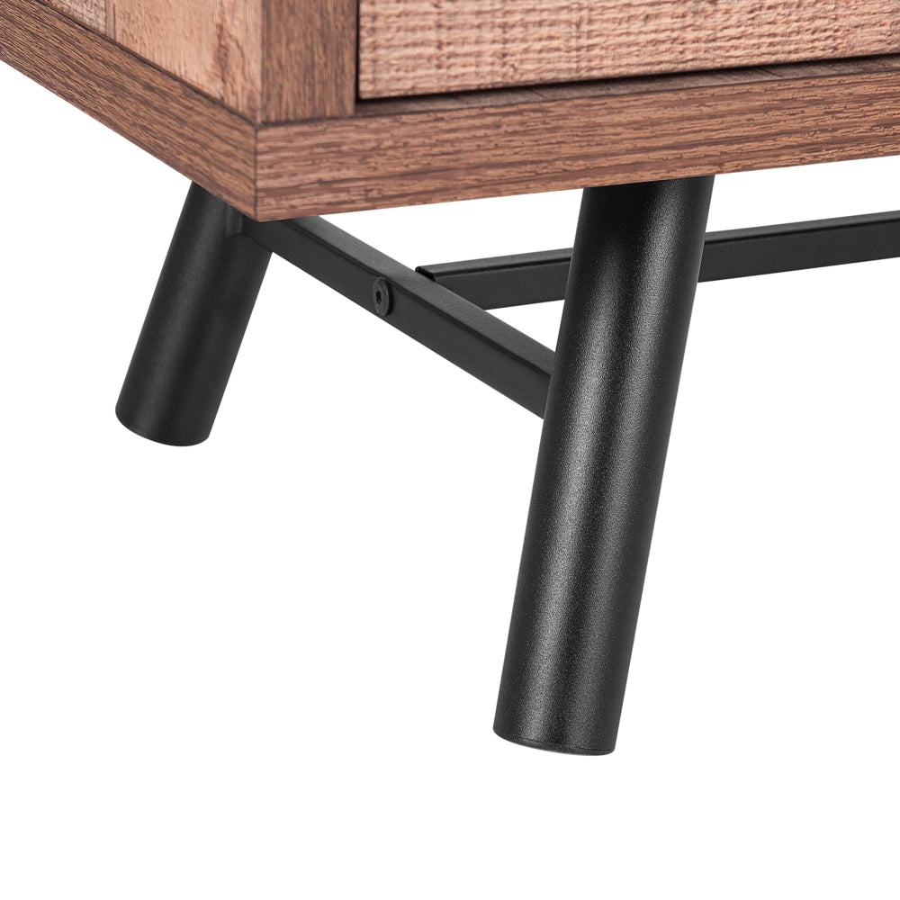 Mobile TV in legno chiaro fino a 57ʺ TV consigliato 2 ripiani 4 cassetti minimalista