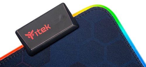 itek E1 Tappetino per mouse per gioco da computer Nero, Rosso