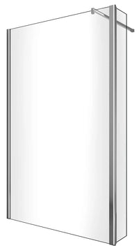 Parete Doccia Walk-In 100 cm + Antina 40 cm in Cristallo Trasparente 8mm H200