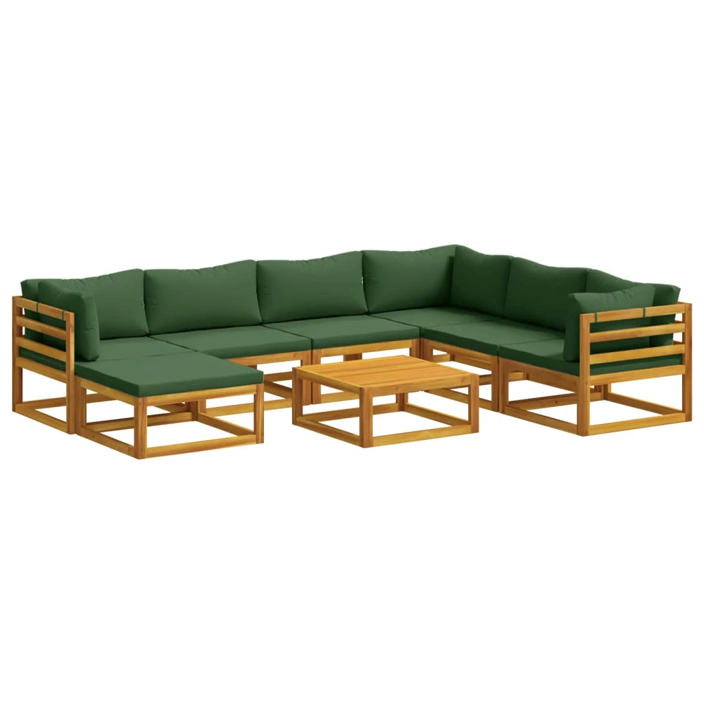 Set di divani 8 pz Naturale Legno di Acacia Massello 3417260