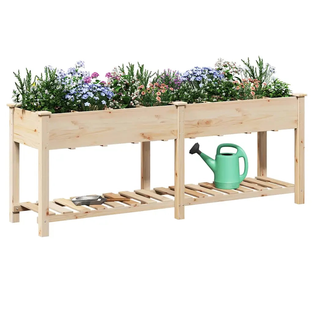 Vaso da giardino con lo scaffale Beige 203,5 x 53 x 76,5 cm 42006582