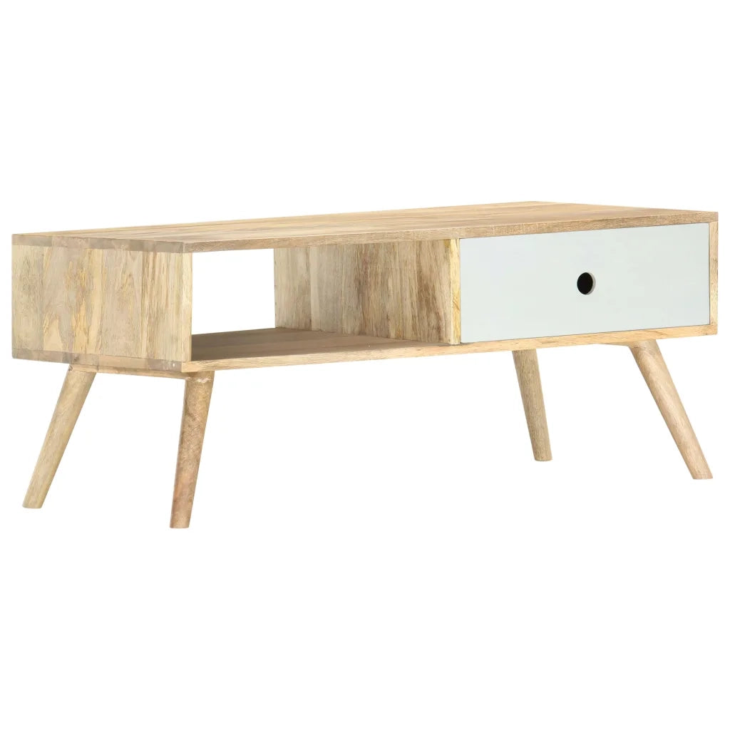 Tavolino da CaffÃ¨ 90x50x40 cm in Legno Massello di Mango cod mxl 26646