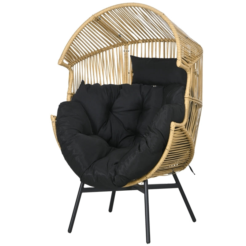 Poltrona in rattan poltrona da giardino realizzata in rattan PE per giardino e terrazzo sabbia