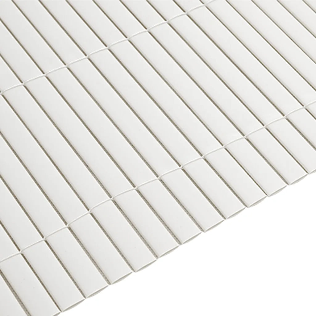 Recinzione da Giardino Bifacciale Bianca 1,8x5 m in PVC 42002623