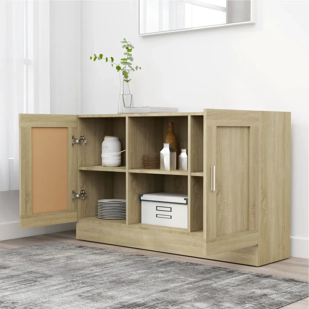 Credenza-Buffet-Armadio da cucina Rovere Sonoma 120x30,5x70 cm in Legno Multistrato