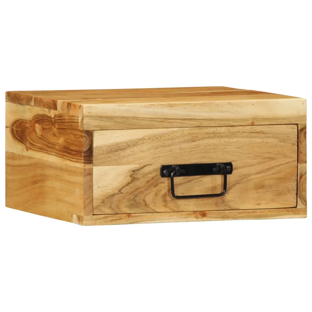 Comodini da Parete 2pz in Legno Massello di Acacia 4017457
