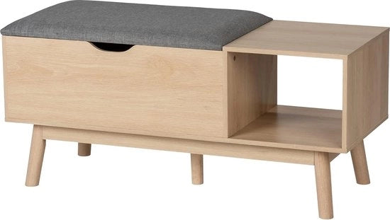 Sedia con Ripostiglio - Cuscino da Sedia - Armadio a Sedia - Finestra a Faccia di Quercia - 100x45x40 cm