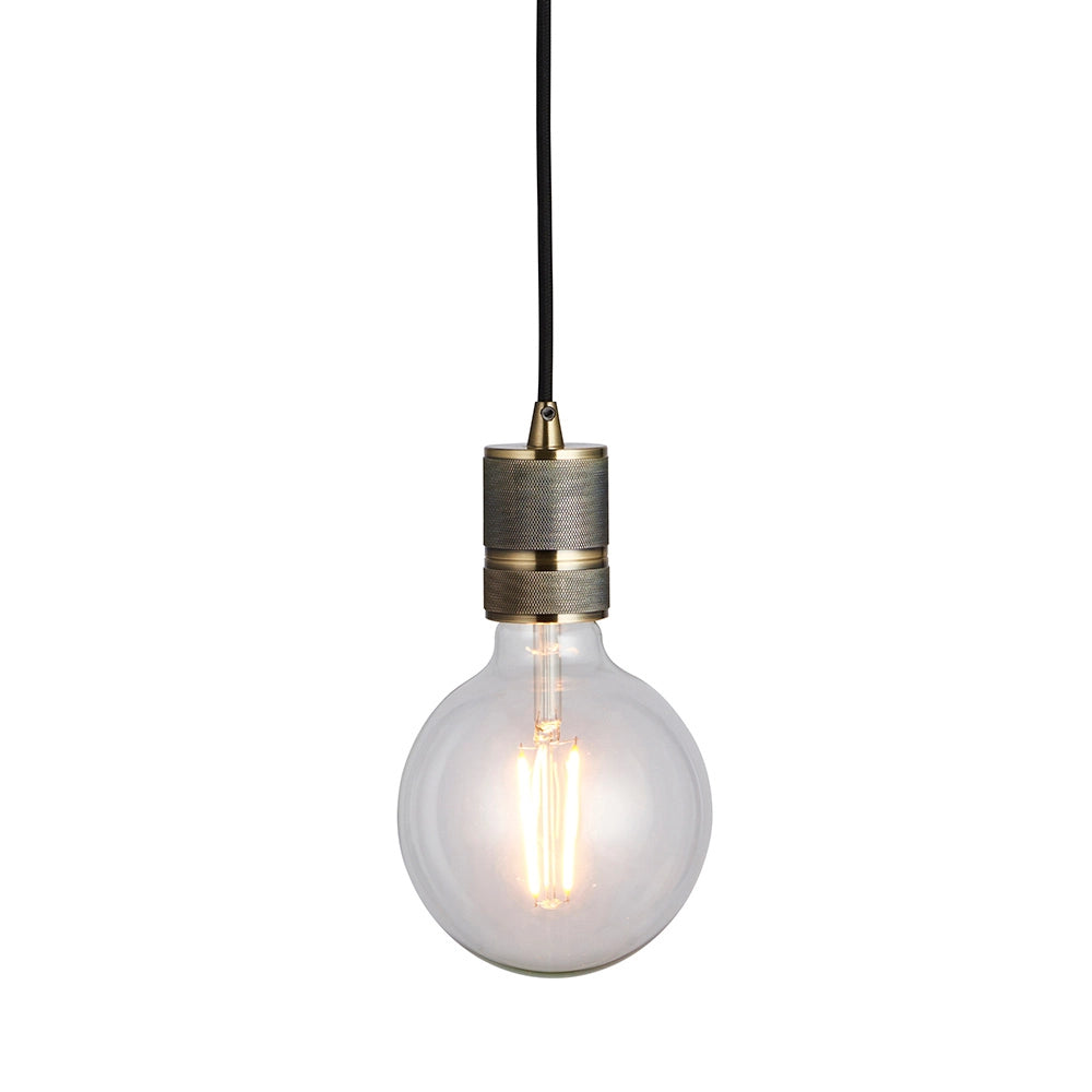 Lampada a sospensione loft ottone anticato E27 Endon