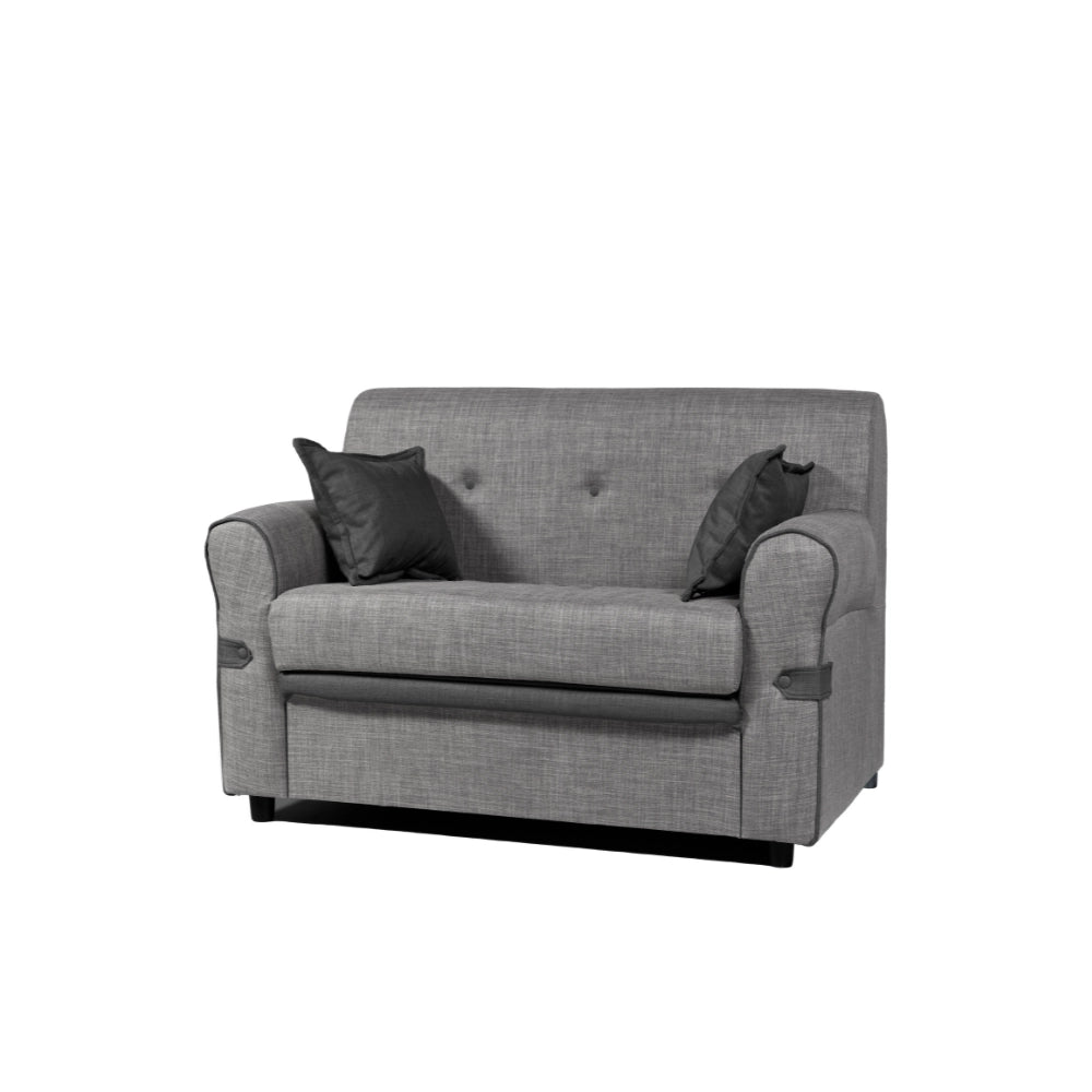 Divano 2 posti tessuto Tokyo 116x72x84,5h colore grigio