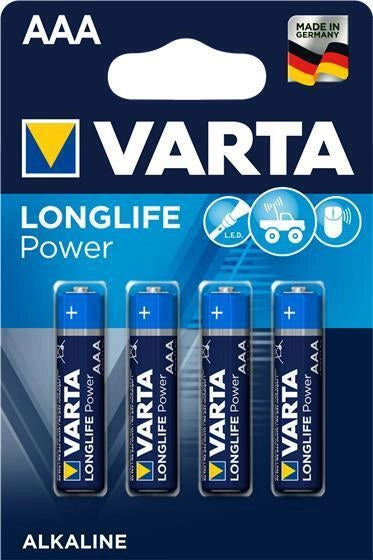 Varta 04903 121 194 Longlife Power AAA Batteria monouso Alcalina 1,5 V 4 pezzi colore Blu Multicolore