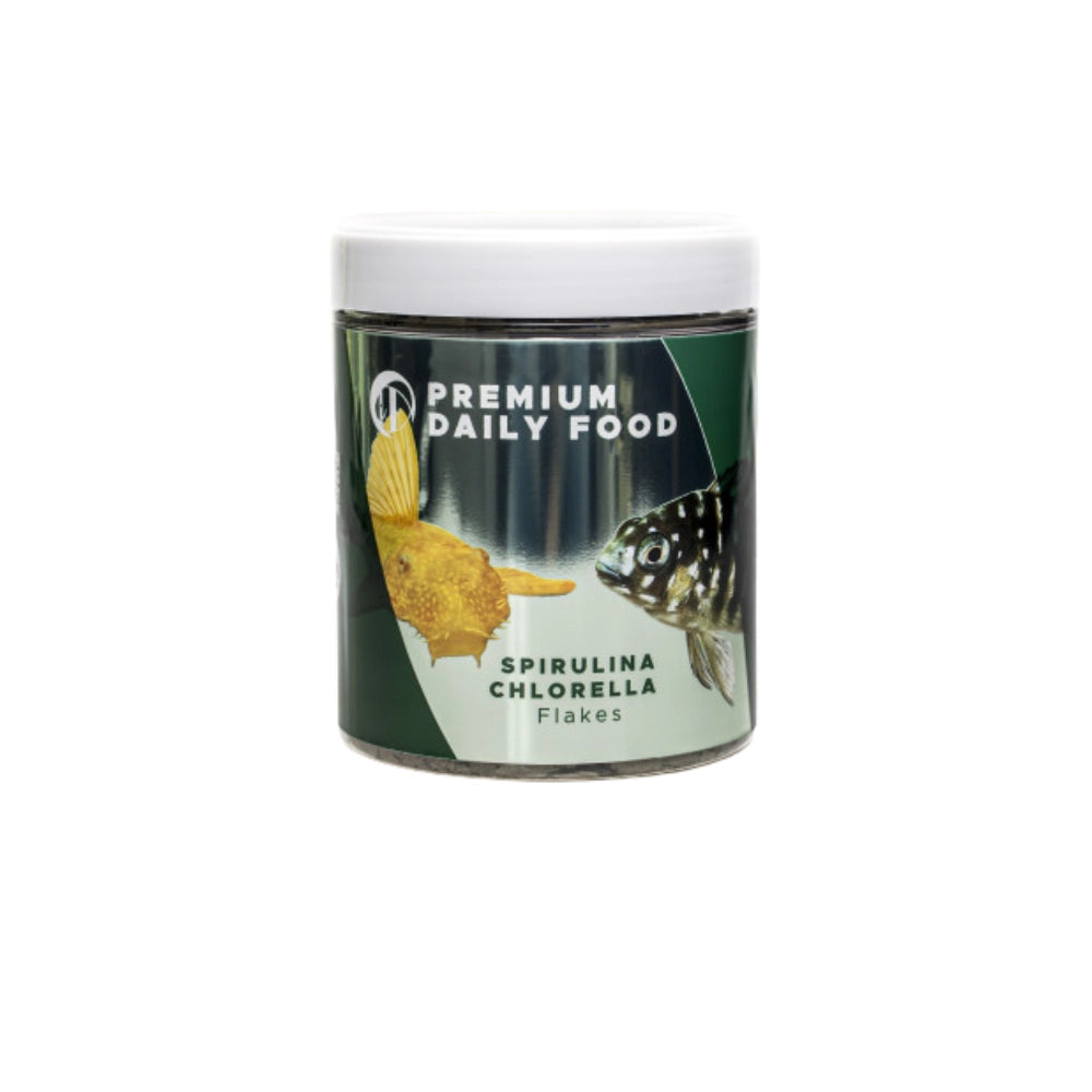DiscusHobby Spirulina Chlorella Flakes 100g - alimento completo in fiocchi per pesci tropicali