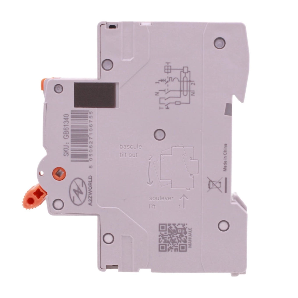 RCBO Interruttore Magnetotermico Differenziale Tipo A-SI Super Immunizzato, Curva C 1P+N 1M 6000A 30mA AC 230V IP20, GYR10N, Disponibili 6A 10A 16A 20A 25A 32A 40A (C40A)