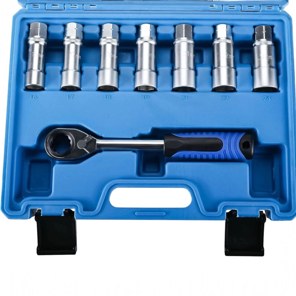 kit 18 chiavi a bussola per la rimozione di ammortizzatori e dadi