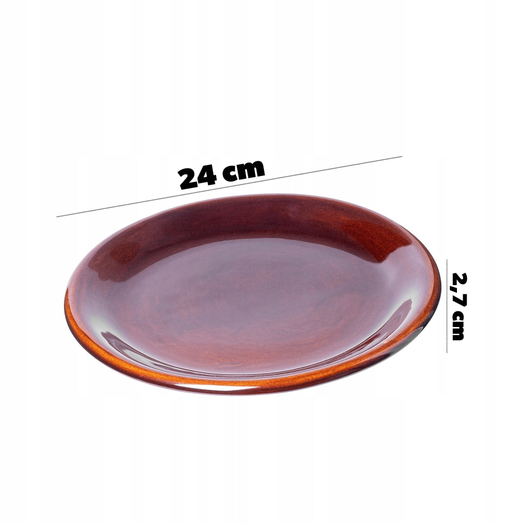 Set di 4 piatti piani KADAX da 24 cm in ceramica.