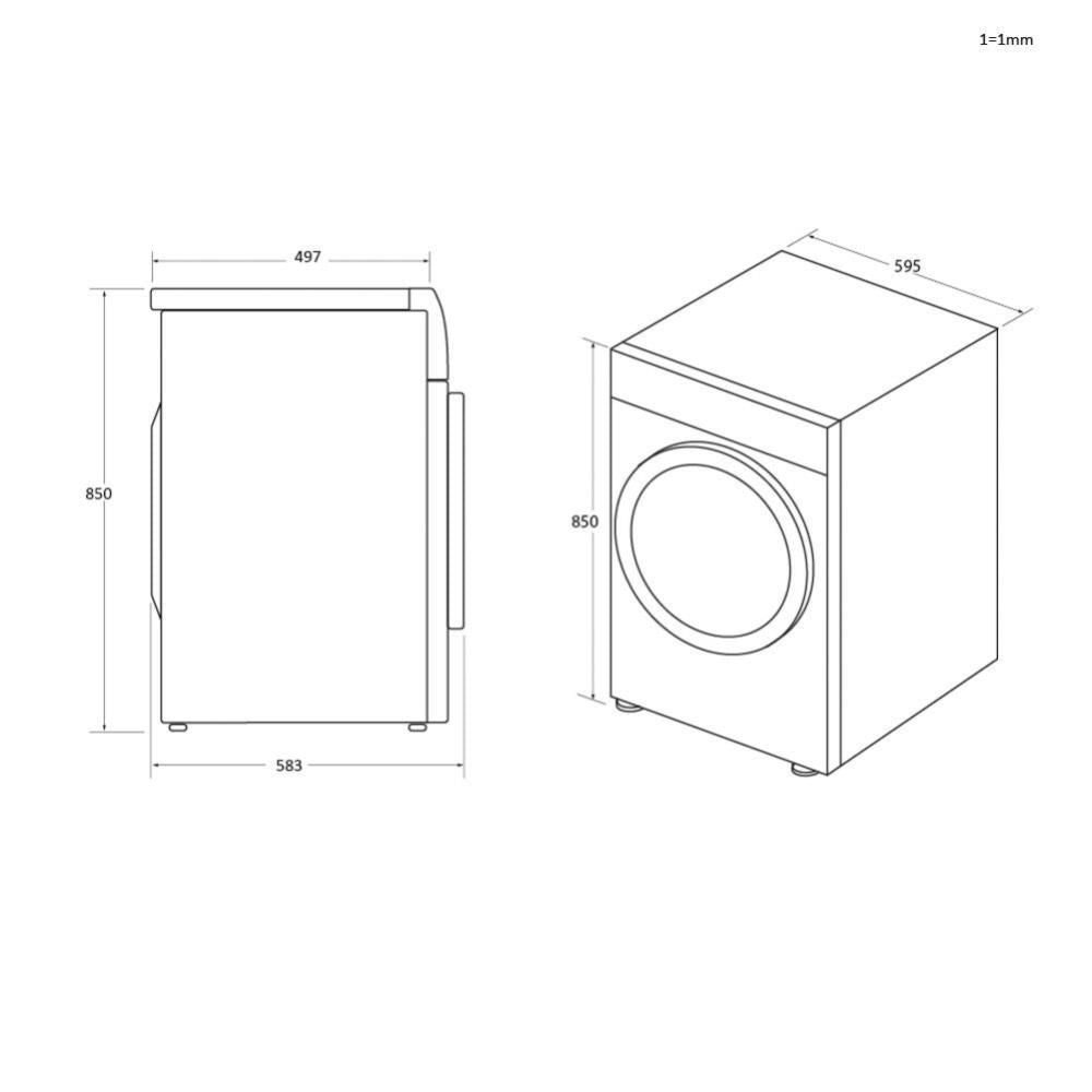 Haier I-Pro Series 5 HW80-B14959S8U1 lavatrice Caricamento frontale 8 kg 1400 Giri/min Antracite