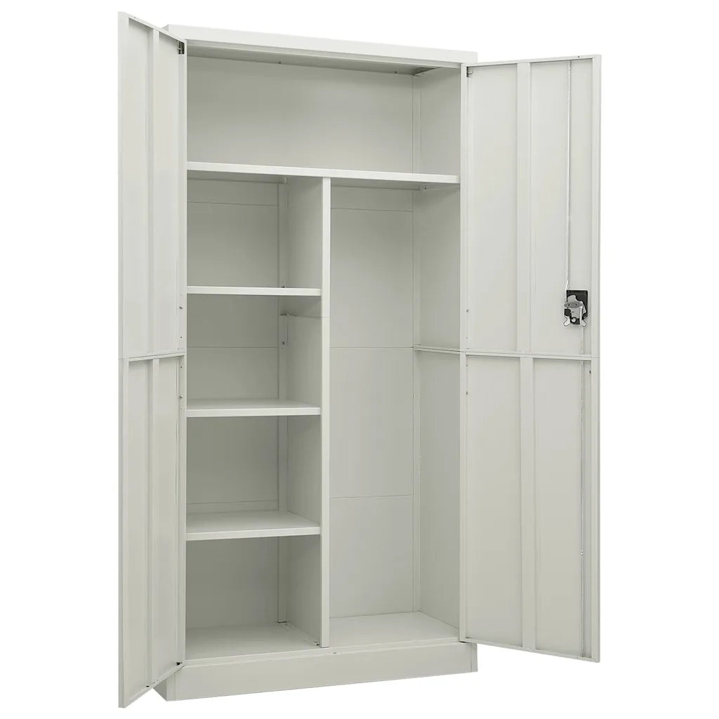 Armadio con Ripiani Grigio Chiaro 90x40x180 cm in Acciaio cod mxl 77395