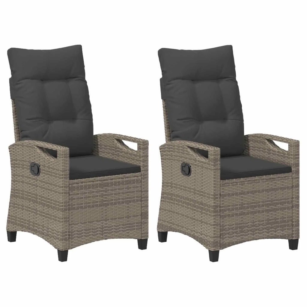 Sedia da Giardino 2 pcs Grigio e Grigio Scuro 56 x 60 x 112 cm 42026832