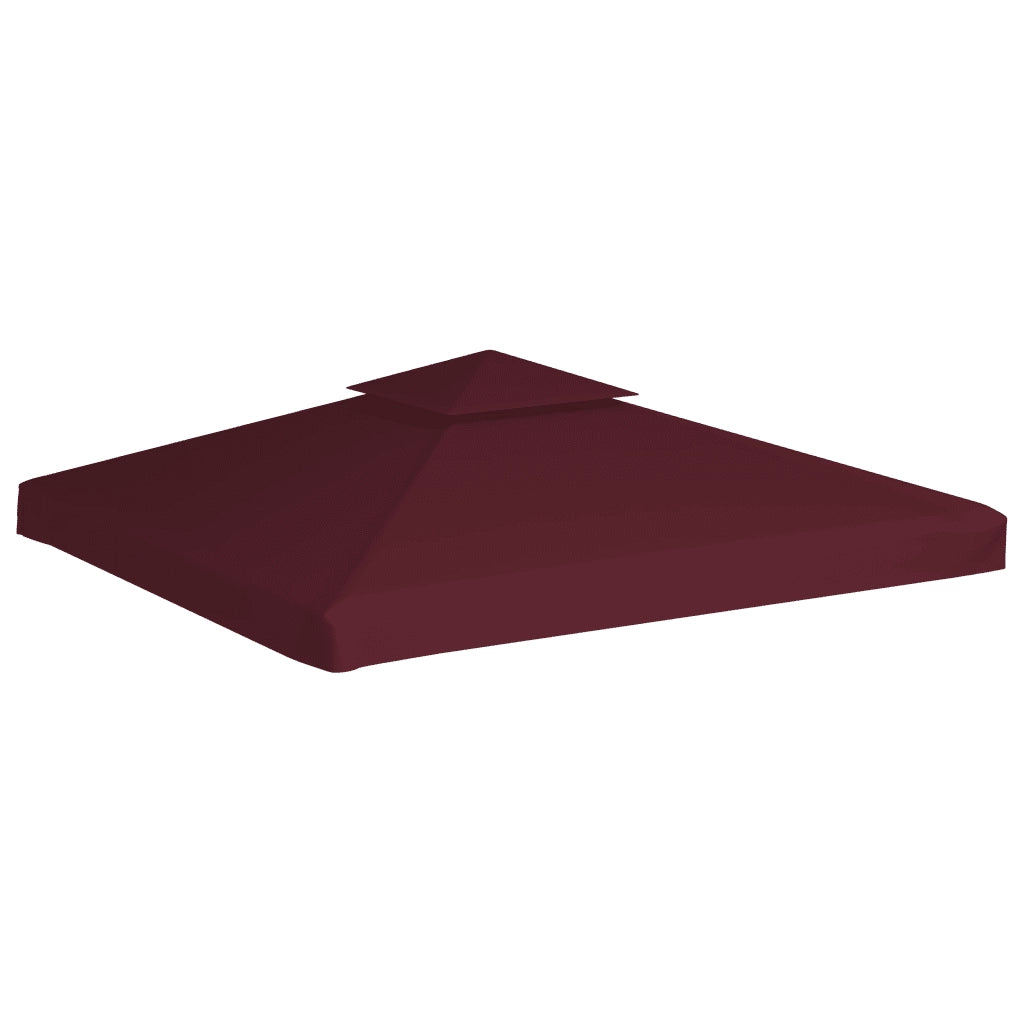 Copertura Superiore per Gazebo a 2 Strati 310g/m2 3x3m Bordeaux CFW3617834