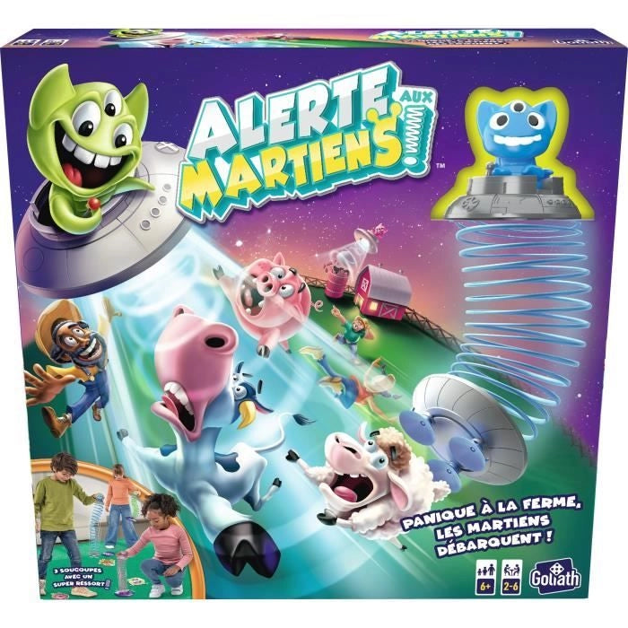 Giochi da tavolo - GOLIATH - Allerta i marziani - Elimina gli animali e guadagna punti! 6 anni