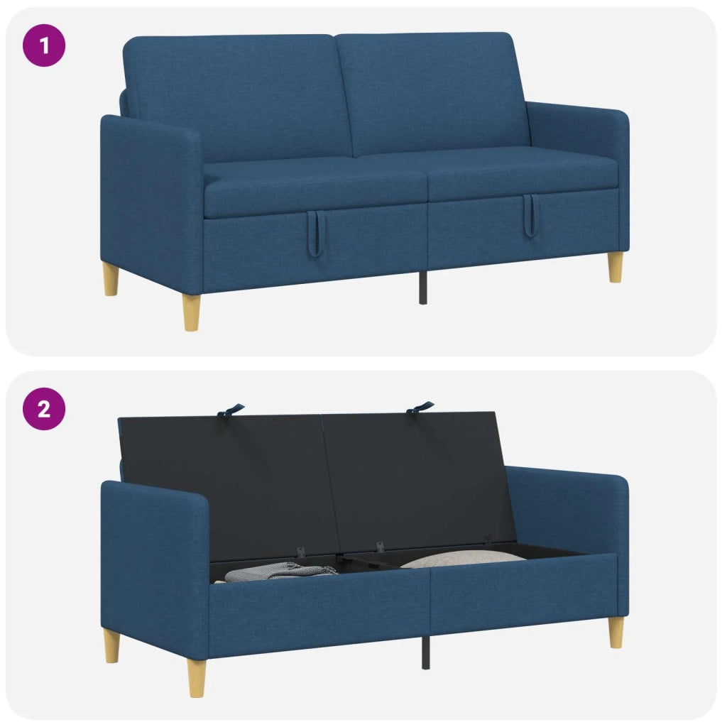 Divano con Storage Blu 172 x 78 x 87 cm Poliestere 42036955