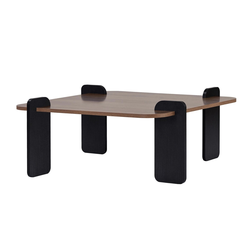 Tavolino in legno "Marais" - 90 x 90 x 35 cm - Marrone