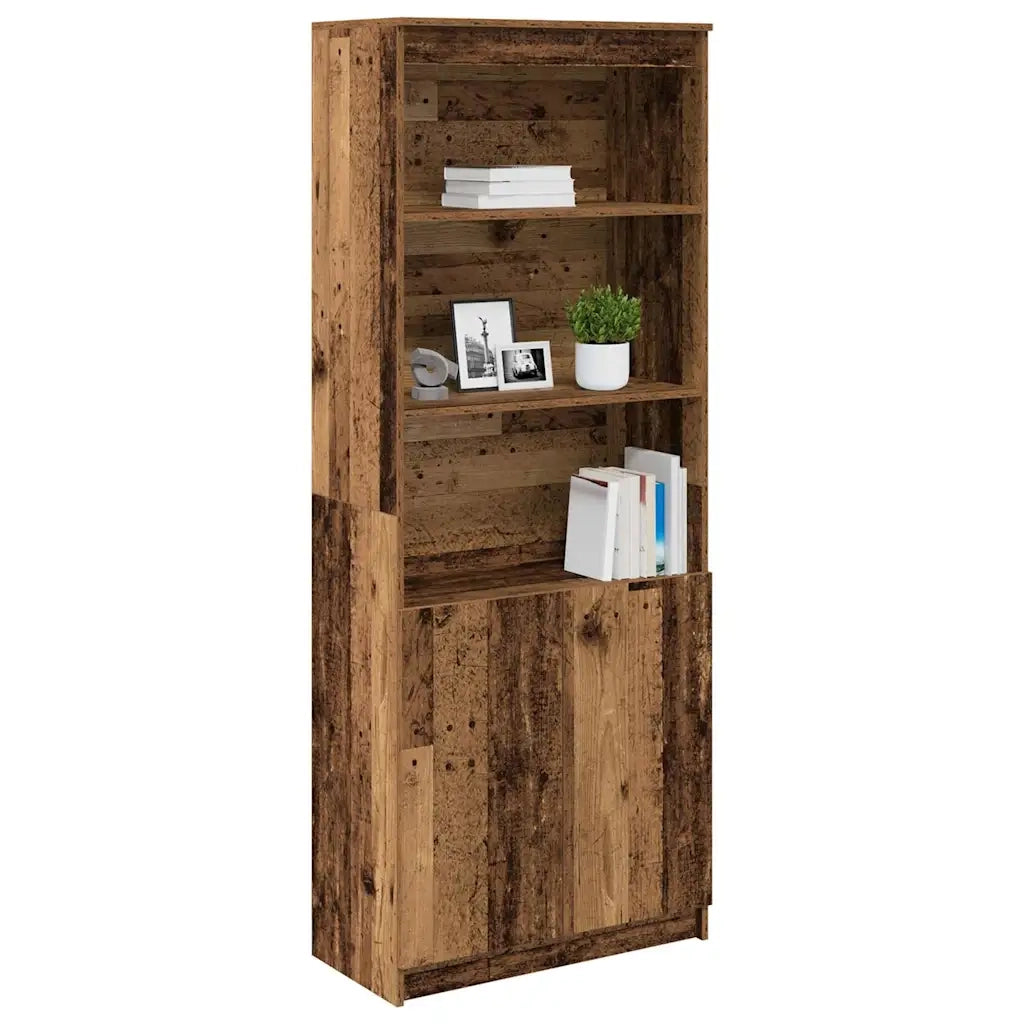 Credenza Legno Antico 70x35x180 cm in Legno Multistrato