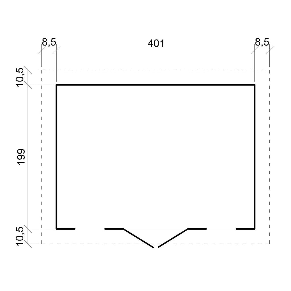 Casa da giardino in legno - 8 m?²- TIMBELA M332+M332G
