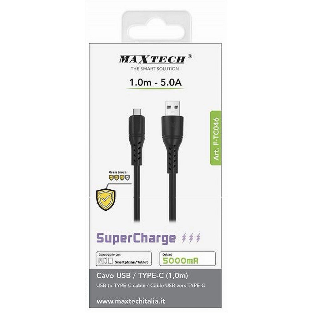 Trade Shop - Cavo Usb A Type-c 1mt 5a Supercharge Ricarica Dati Resistente Smartphone F-tc046 -