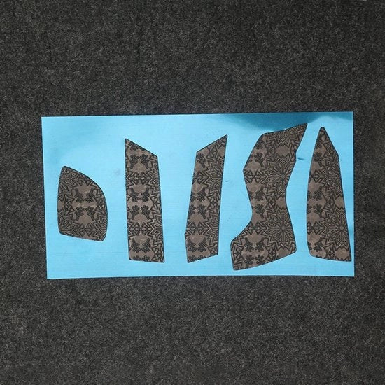Adatto per mouse sticker antiscivolo resistente alla sudorazione versione wireless con patrino assorbente di sudore disegno fiocco di neve.