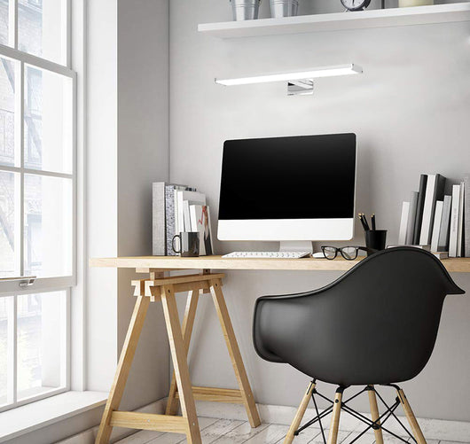 Lampada Da Parete Da Bagno Led Sopra Specchio 12w 58cm APP369-1W Cromo