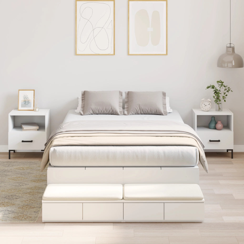 Struttura Letto Contenitore Bianco 120x190 cm