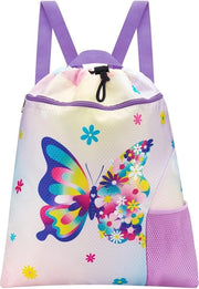 Borsa per Ginnastica e Sport con Disegno Unico Farfalla - 38 x 45 cm Borsa Impermeabile