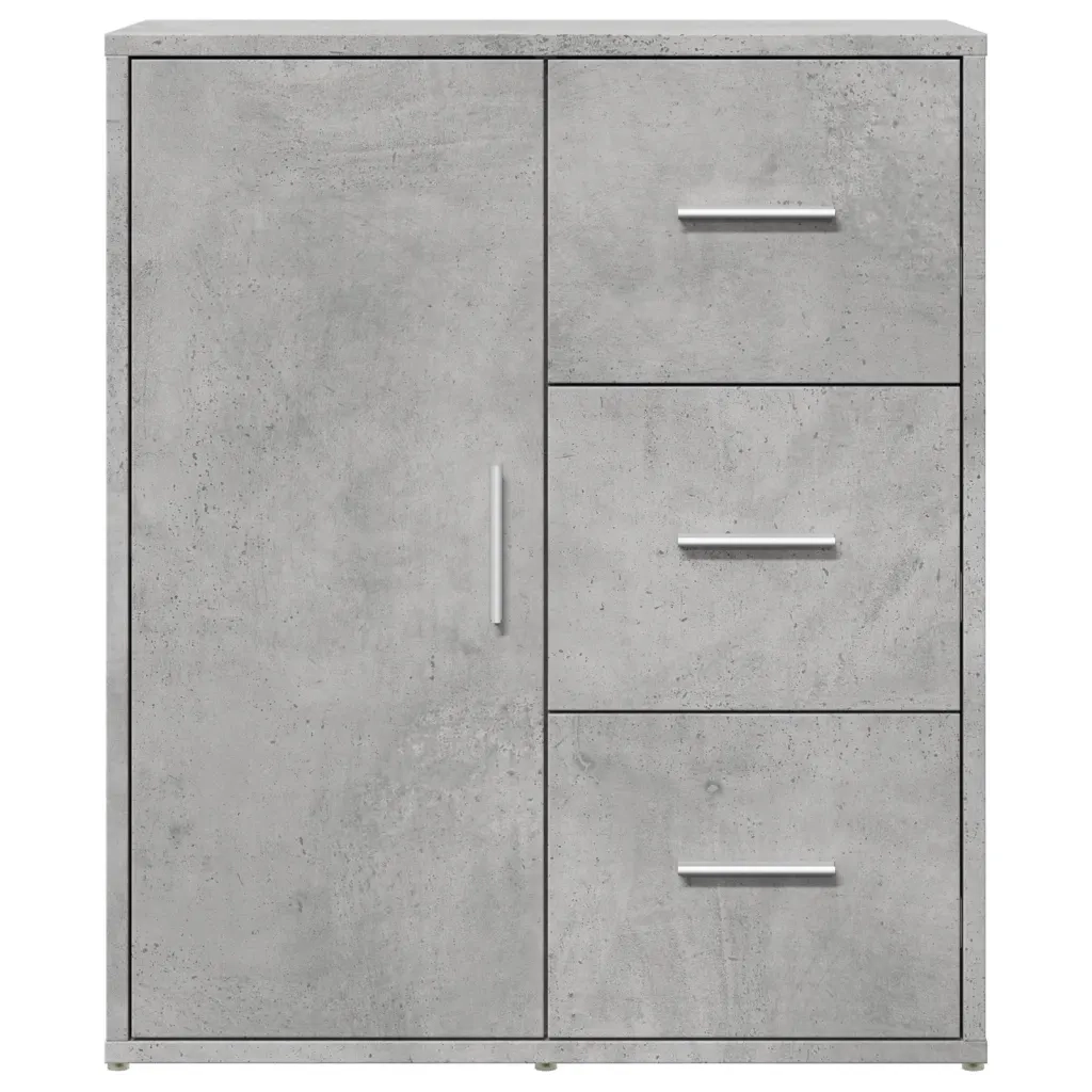 Credenza Grigio Cemento 60x31x70 cm in Legno Multistrato