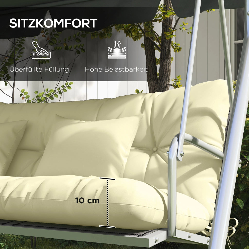 Set 4 Sedie Imbottite con Cuscini ¨C zephmum ¨C Cremewei? 150x50x10 cm