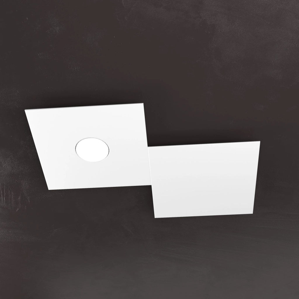 ECCENTRIC APPLIQUE-PLAFONIERA 1 LUCE + 1 DECORATIVO BIANCO 1156-1L1D-BI