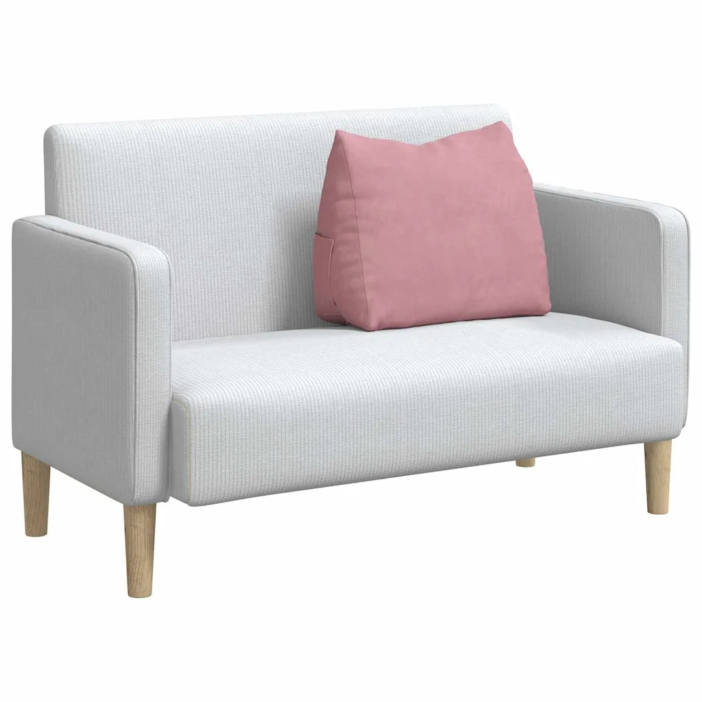 Cuscino per Schiena Rosa 60 x 20 x 50 cm Tessuto in Cords 42015052